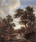 Jacob Van Ruisdael Famous Paintings - Sunrise in a Wood